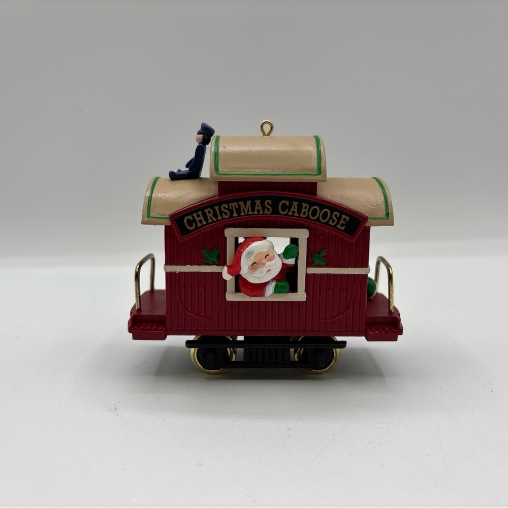 Hallmark Collector’s Series Vintage Christmas Caboose Handcrafted Ornament 1989
